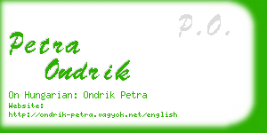 petra ondrik business card